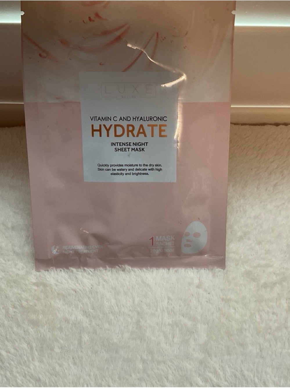 Lux Hydrate Intense Night Sheet Mask - Pink and White Packaging